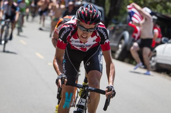 David Boily (Spidertech) fighting for KOM points on Mt. Diablo.