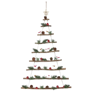 Christmas tree ladder wall decoration