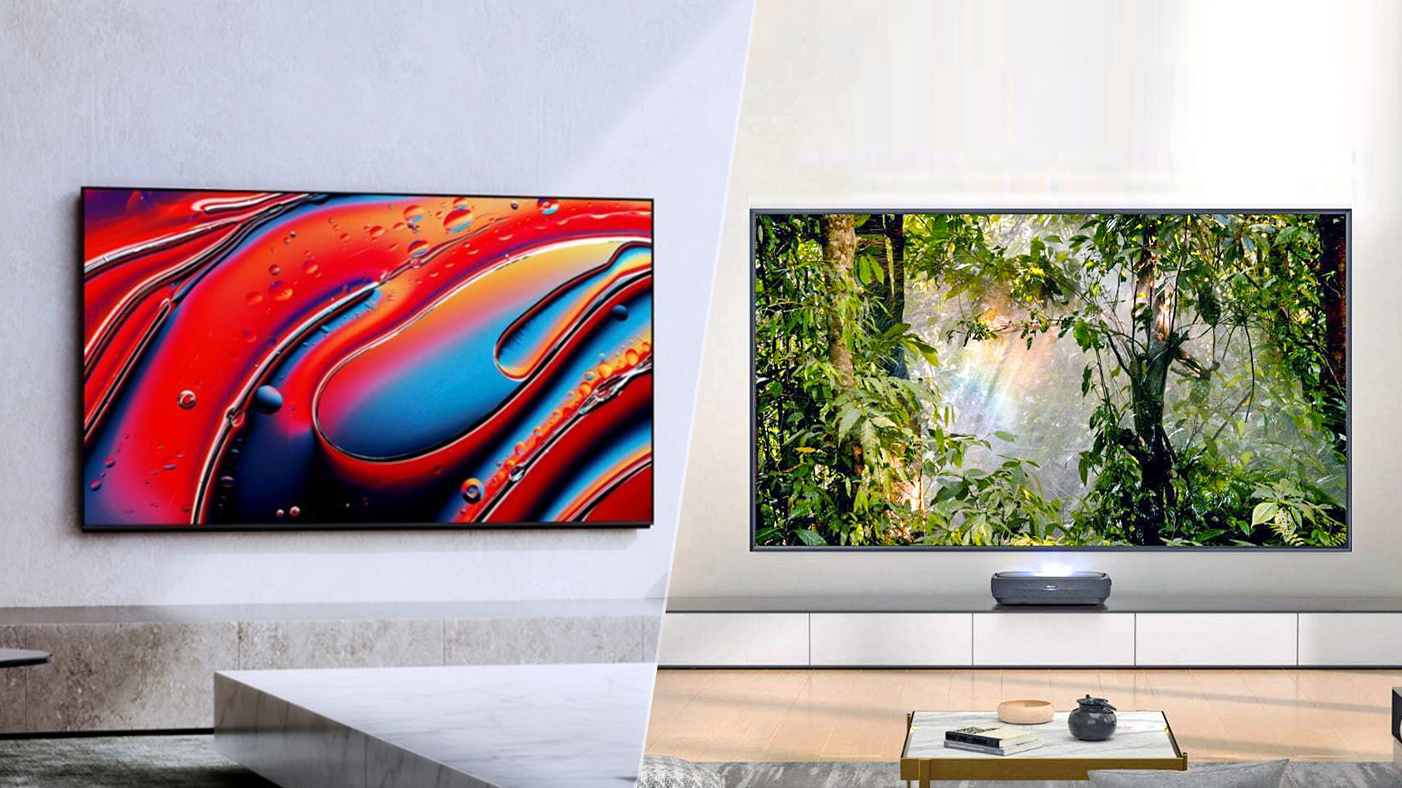 projector vs 85-inch TV
