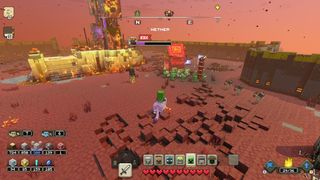 Minecraft Legends Horde of the Bastion boss: Send Creepers, Zombies, and Skeletons to attack The Unbreakable.