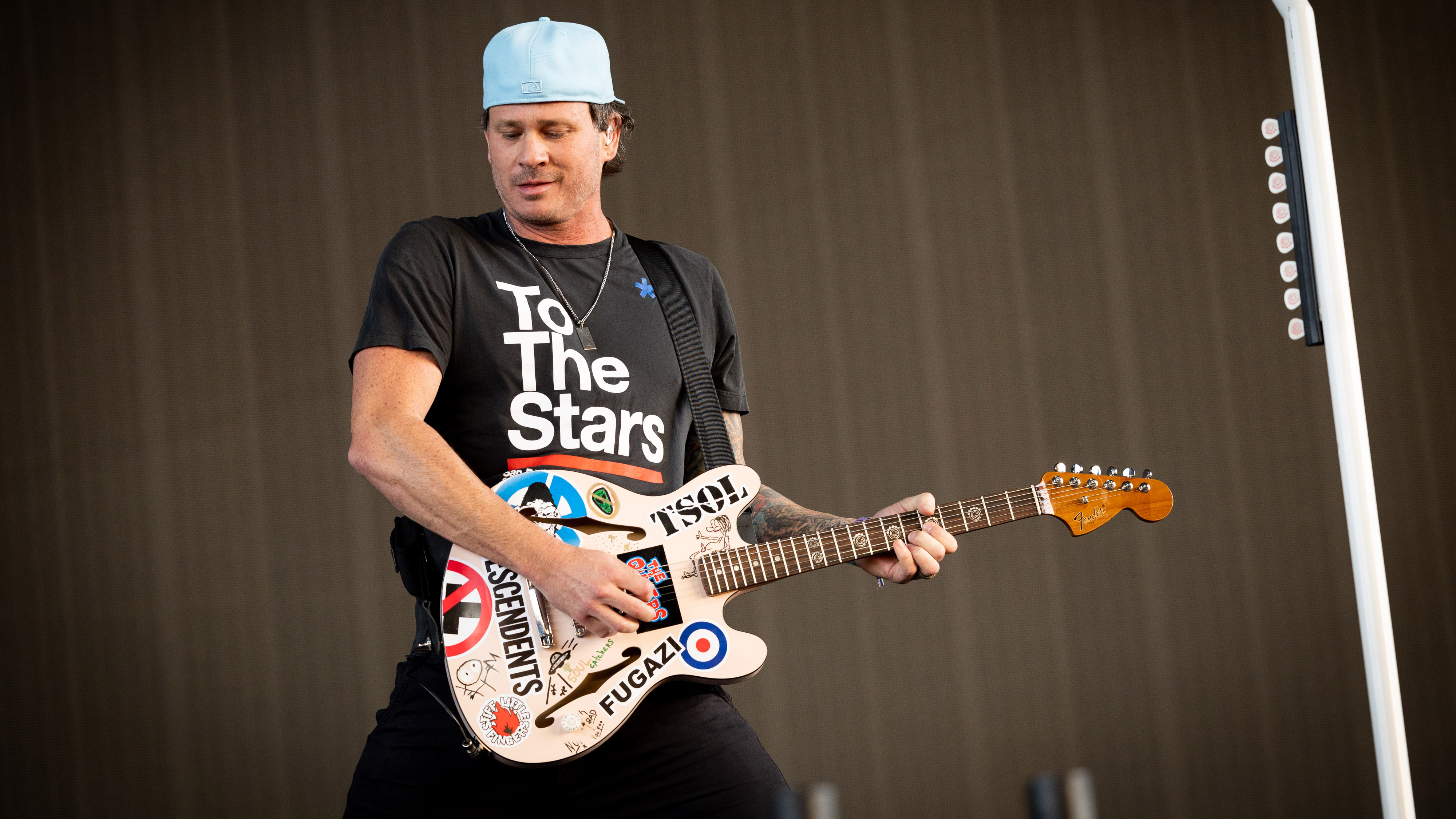 See the Fender Tom DeLonge Starcaster get its first live airing at Blink182's Coachella