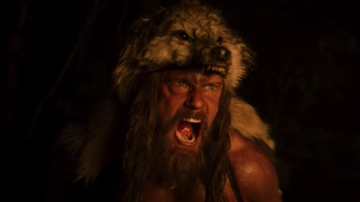 Alexander Skarsgard&#039;s Amileth wears a bear&#039;s head and screams in the dark in &#039;The Northman.&#039;