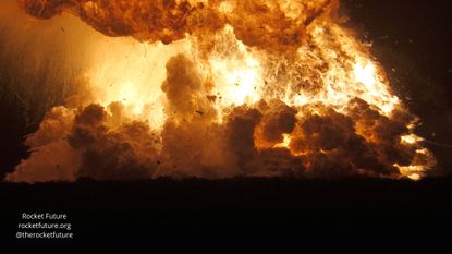 SpaceX Starship explodes during test fire