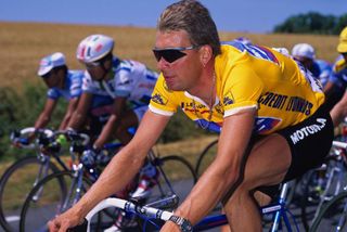 Sean Yates in the yellow jersey at the 1994 Tour de France