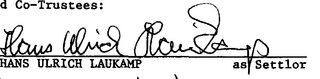 The signature of Hans-Ulrich Laukamp from September 1997.