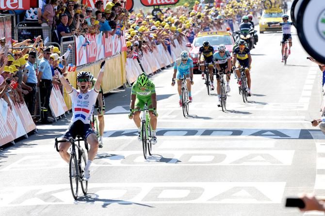 Mark Cavendish (Omega Pharma Quick Step) wins the stage
