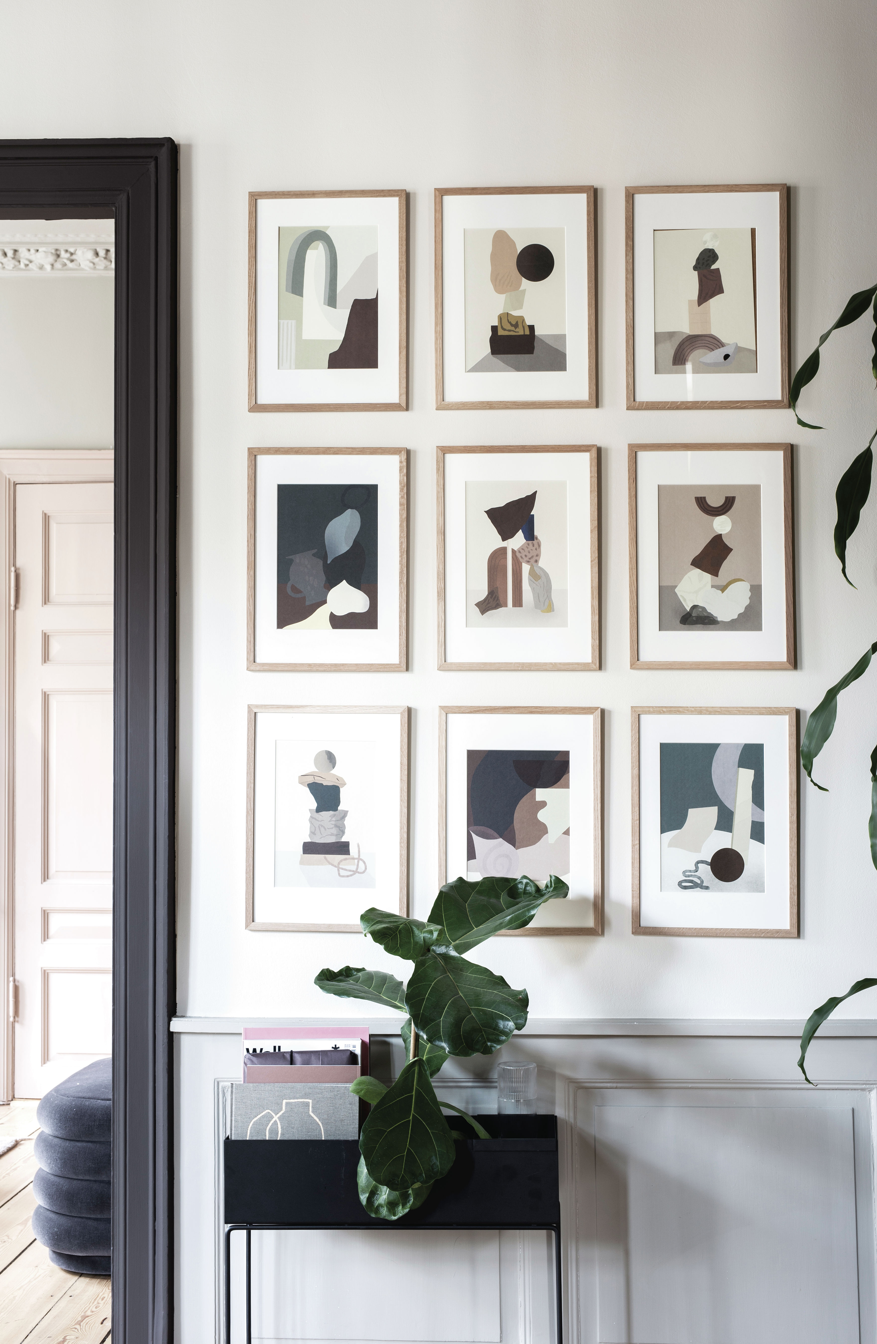 hallway ideas: space with gallery wall