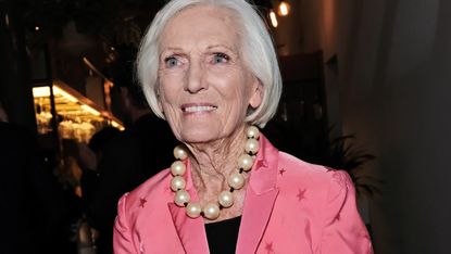 Mary Berry attends the launch of Cicoria by Angela Hartnett at the Royal Opera House on September 17, 2025 in London, England. (Photo by Dave Benett/Getty Images for Royal Opera House)