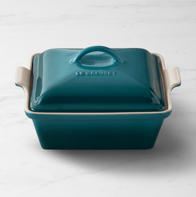 Le Creuset baking dish.