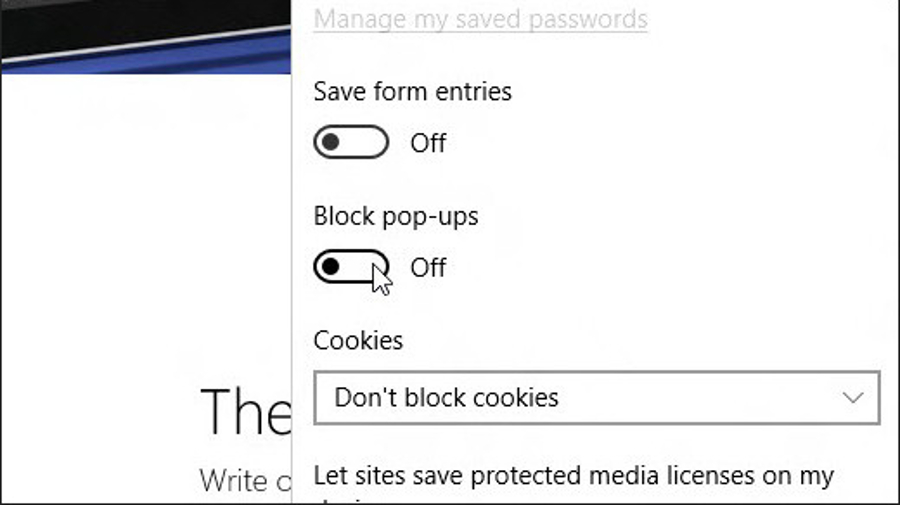 11. Bloccare i pop-up con Edge