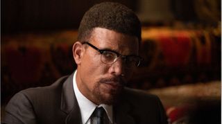 Jason Alan Carvell as Malcolm X staring in Godfather of Harlem season 3