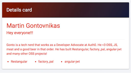 This is how the Details page looks when we change the theme to red