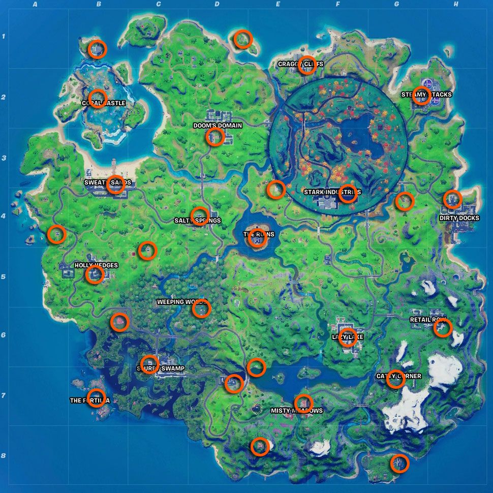 Fortnite weapon upgrade bench locations Where to sidegrade and upgrade