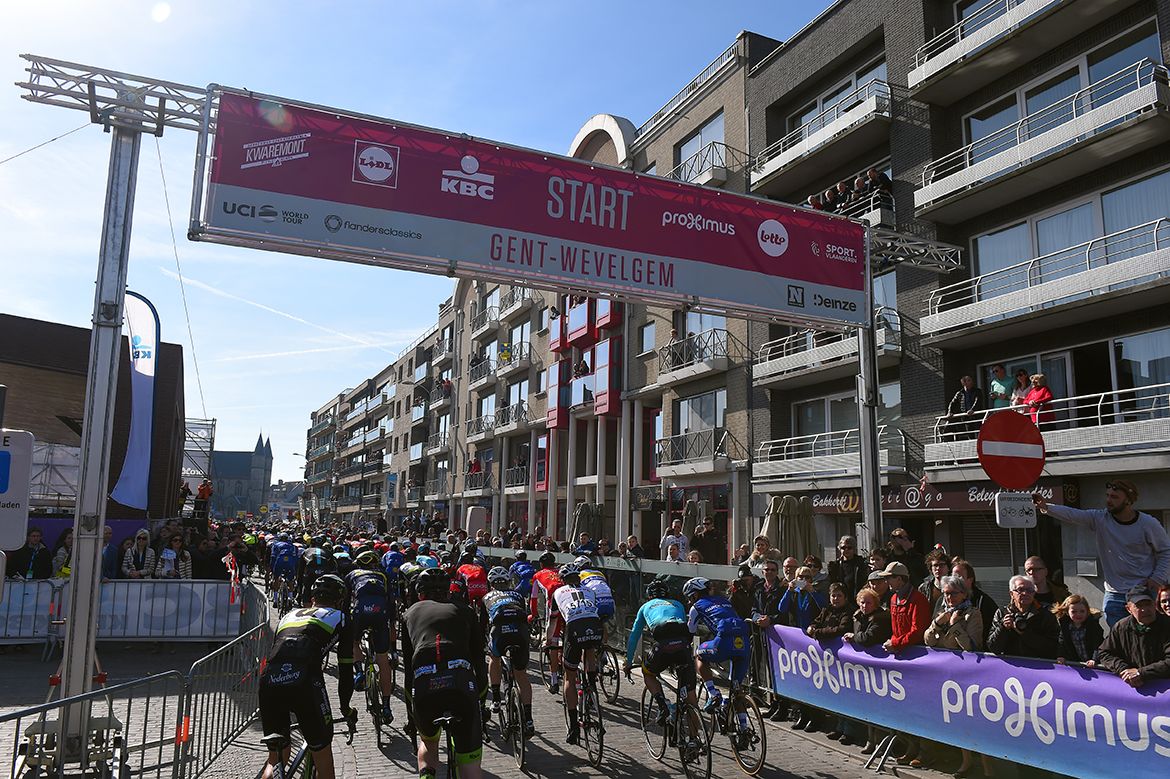 The Gent-Wevelgem start line