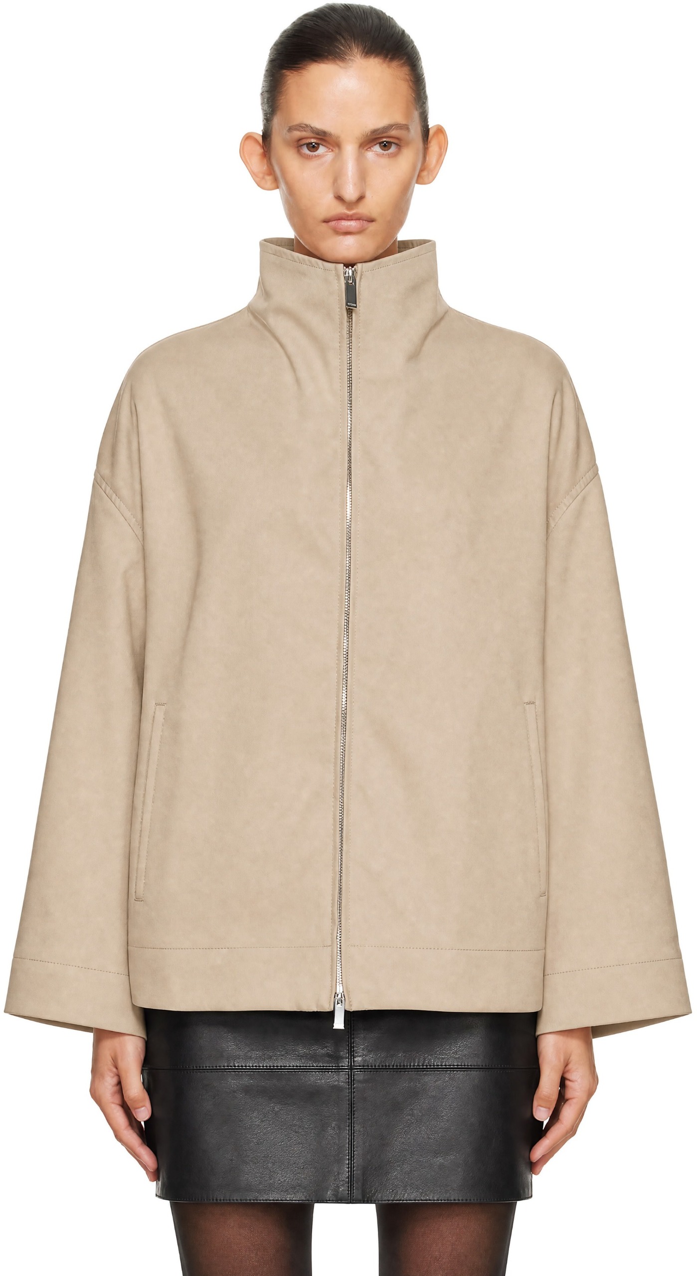 Beige Zipped Country Jacket