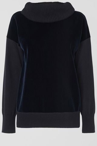 Jaeger Cowl Neck Velvet Sweater, £99