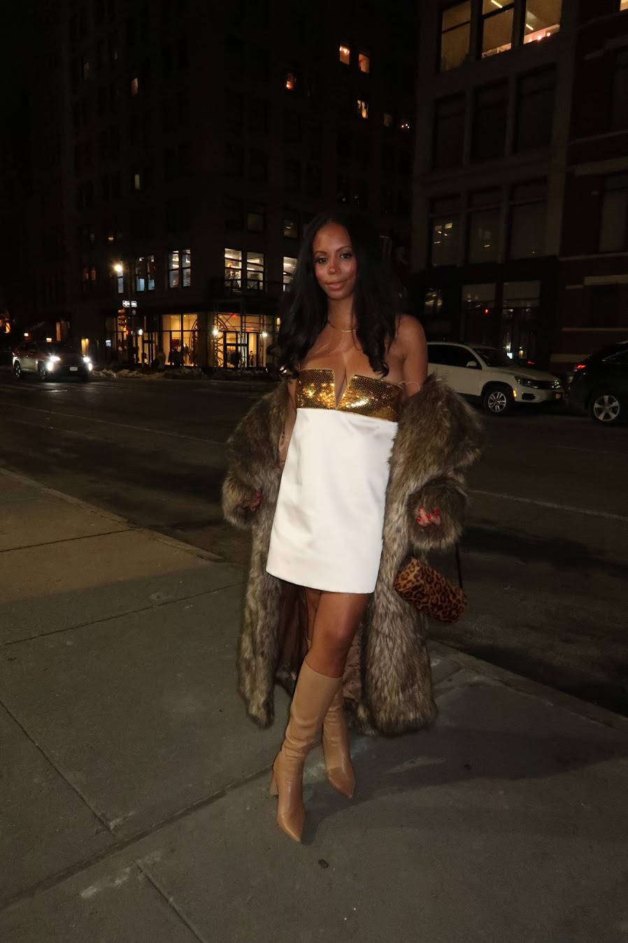 Sierra Mayhew attending New York Fashion Week.