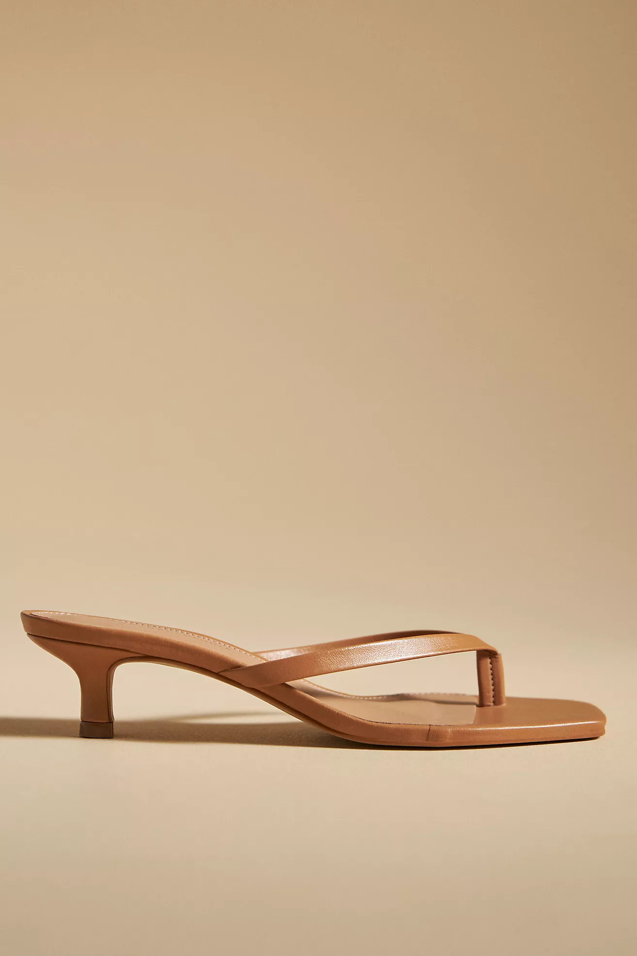 Anthropological toe strap kitten heels