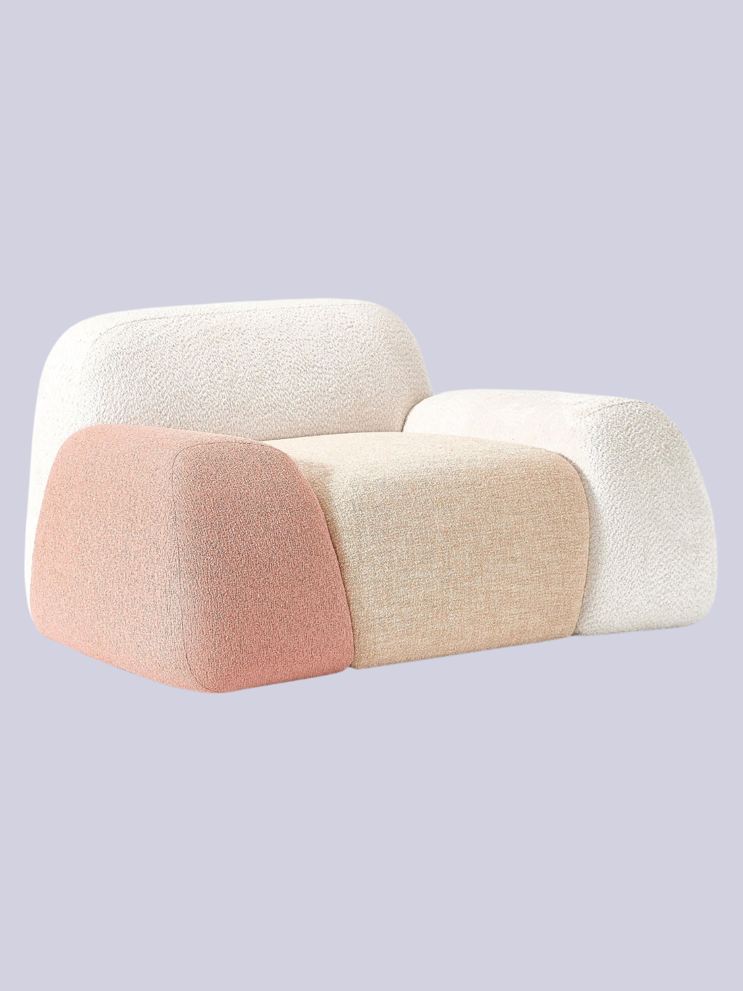 A peach and beige lounger