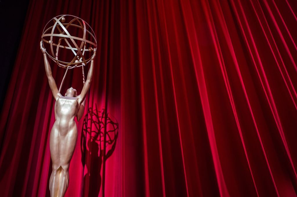 The stage is set ahead of the nominations announcement for the 70th Emmy Awards on July 12, 2018 at the Television Academy&amp;#039;s Wolf Theatre in North Hollywood, California. 