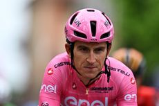 Geraint Thomas at the finish of stage 11 of the Giro d'Italia