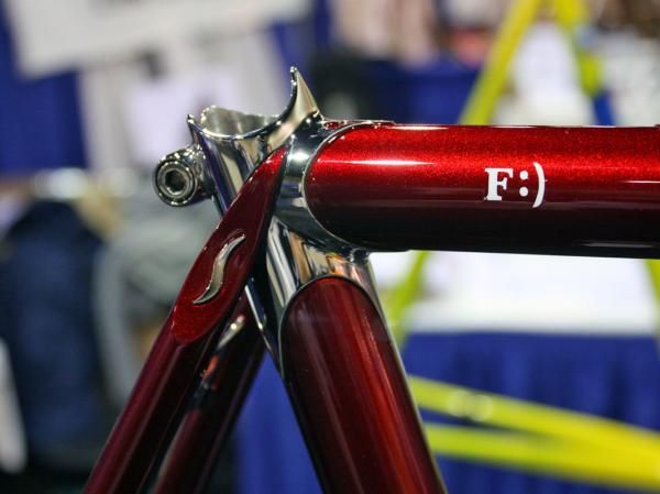 Check out the seat stay bridge on this Llewellyn road frame. Awesome.