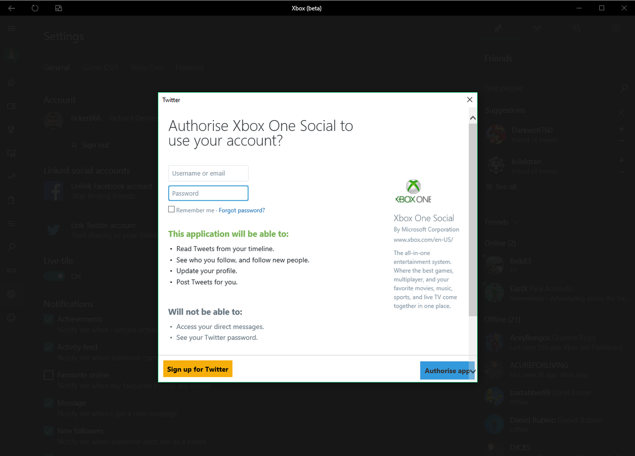 Xbox app