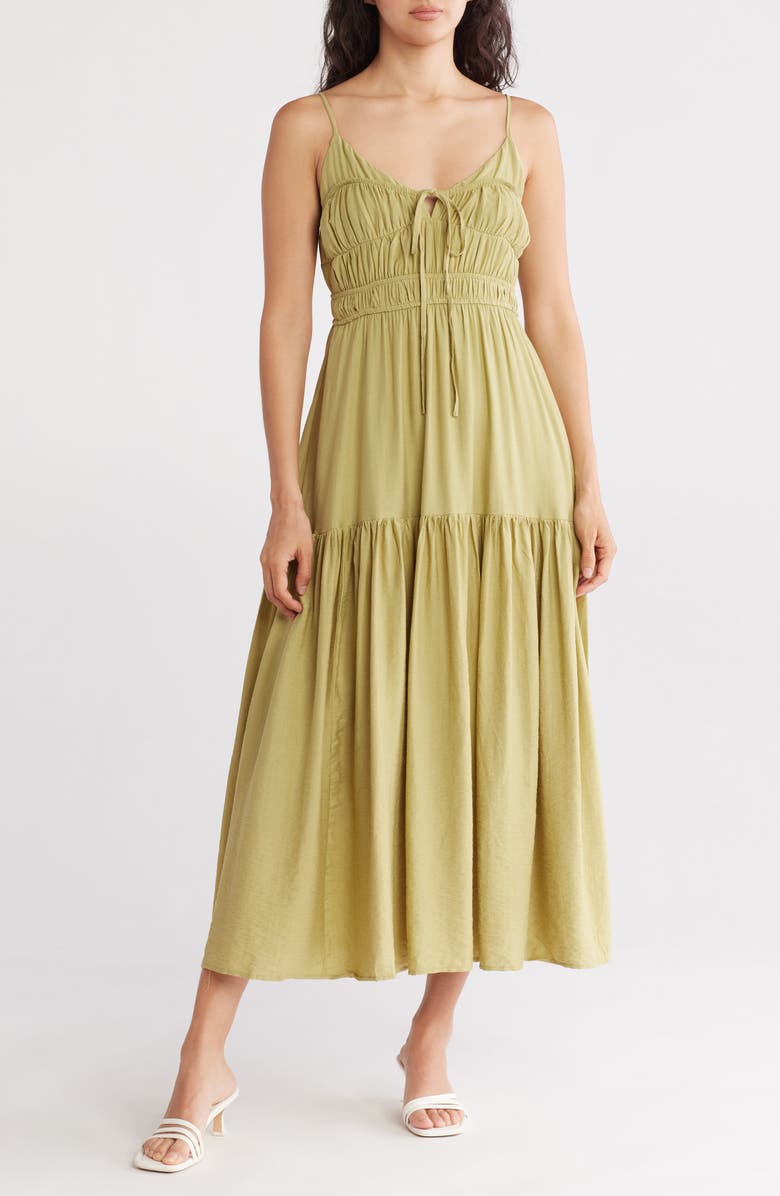Smocked Sleeveless Maxi Dress