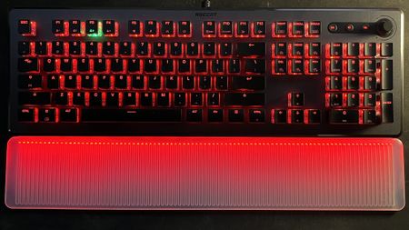 The Roccat Vulcan II Max, photographed in T3's gaming keyboard test facility