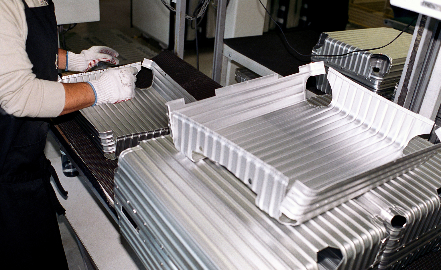 Rimowa aluminium suitcases in the making