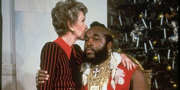 Nancy Reagan and Mr. T.