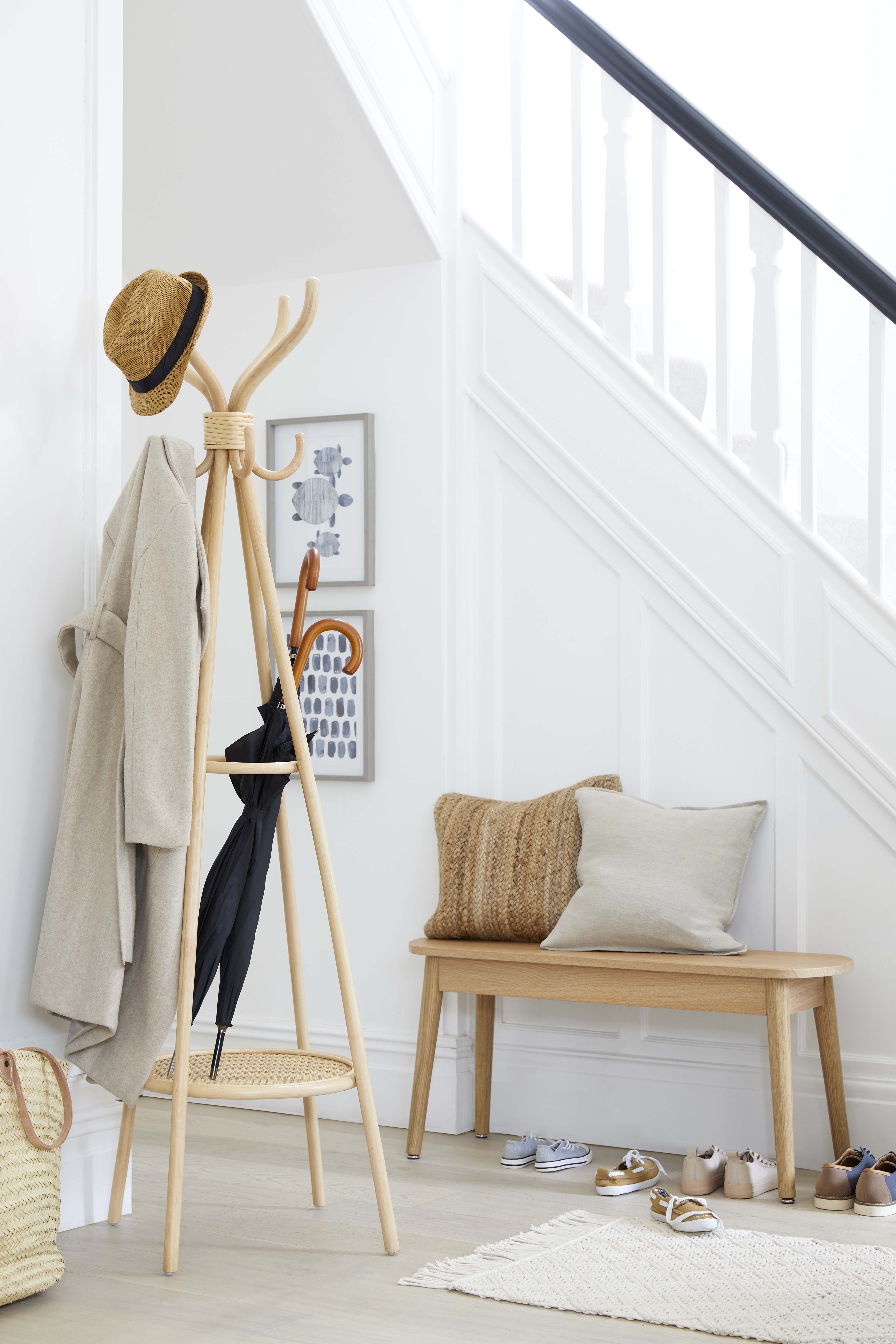 a small hallway idea using freestanding furniture