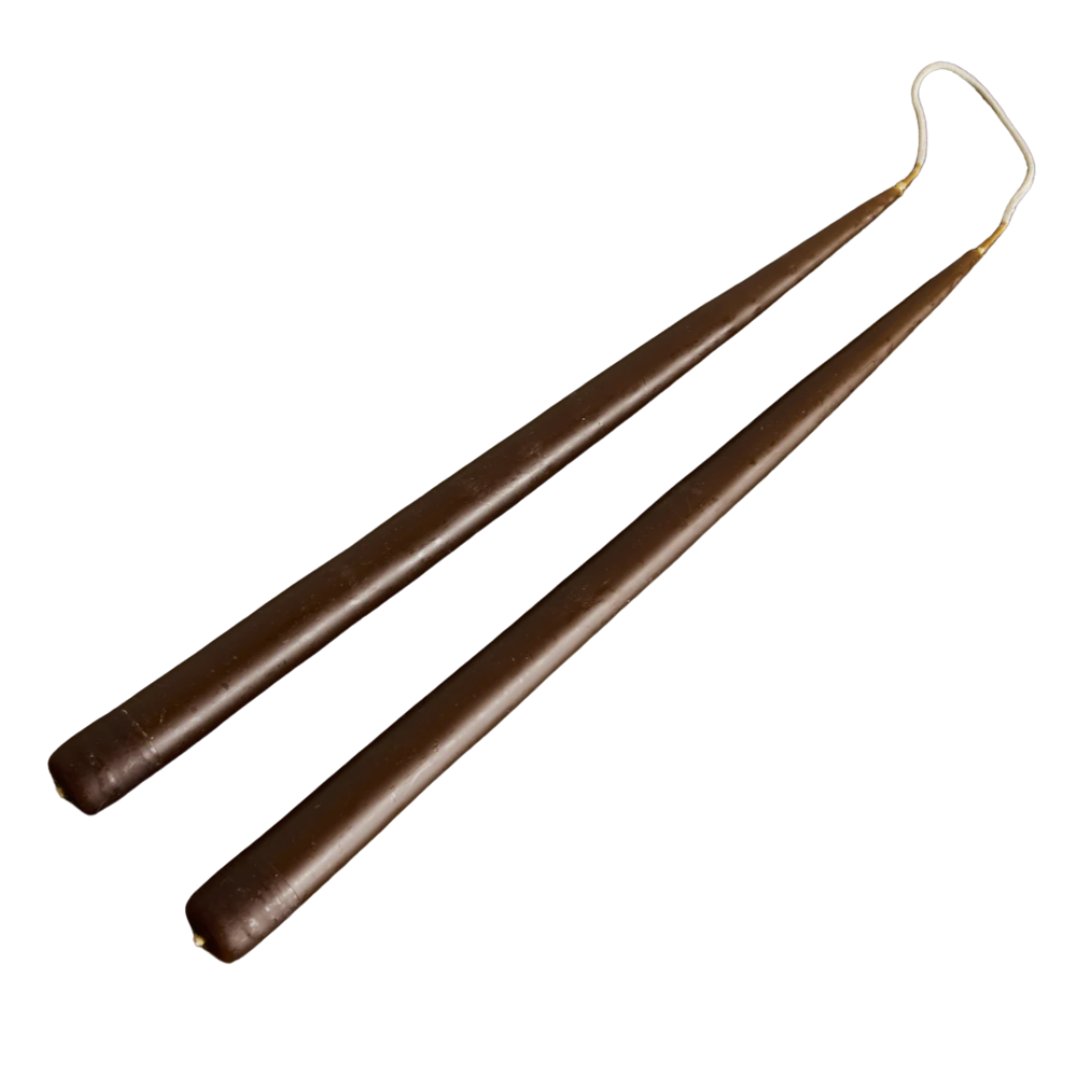 Beeswax Tapers, Brown