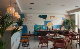 The Club Restaurant features organic Mediterranean fare