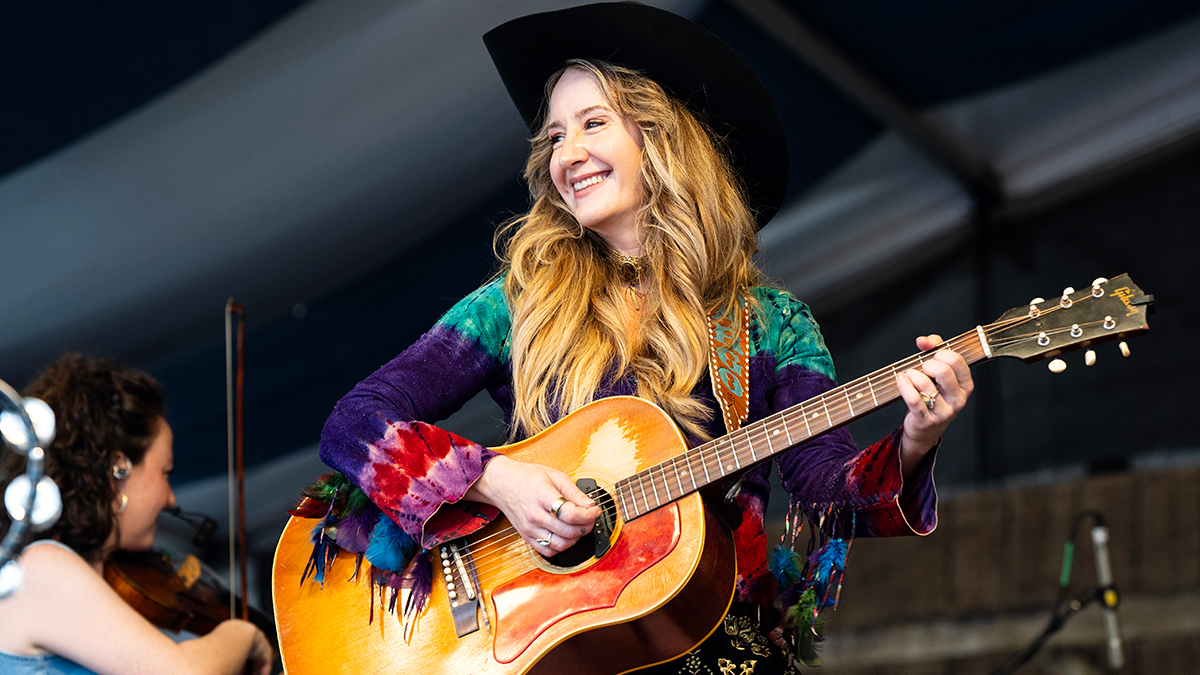 Margot Price performs during 2025 New Orleans Jazz & Heritage Festival at Fair Grounds Race Course on May 03, 2025 in New Orleans, Louisiana