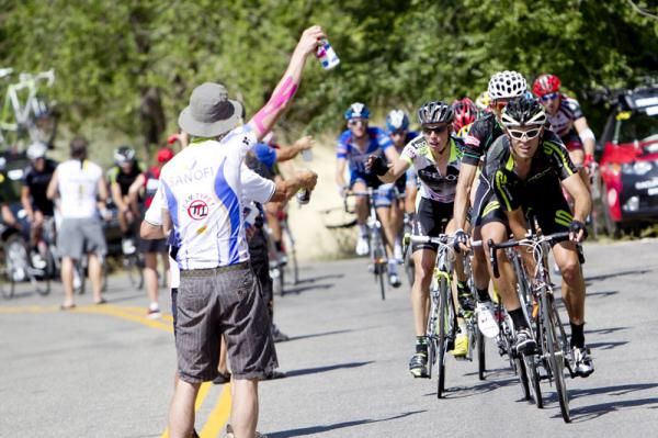 The feed station was a welcome sight for the riders.