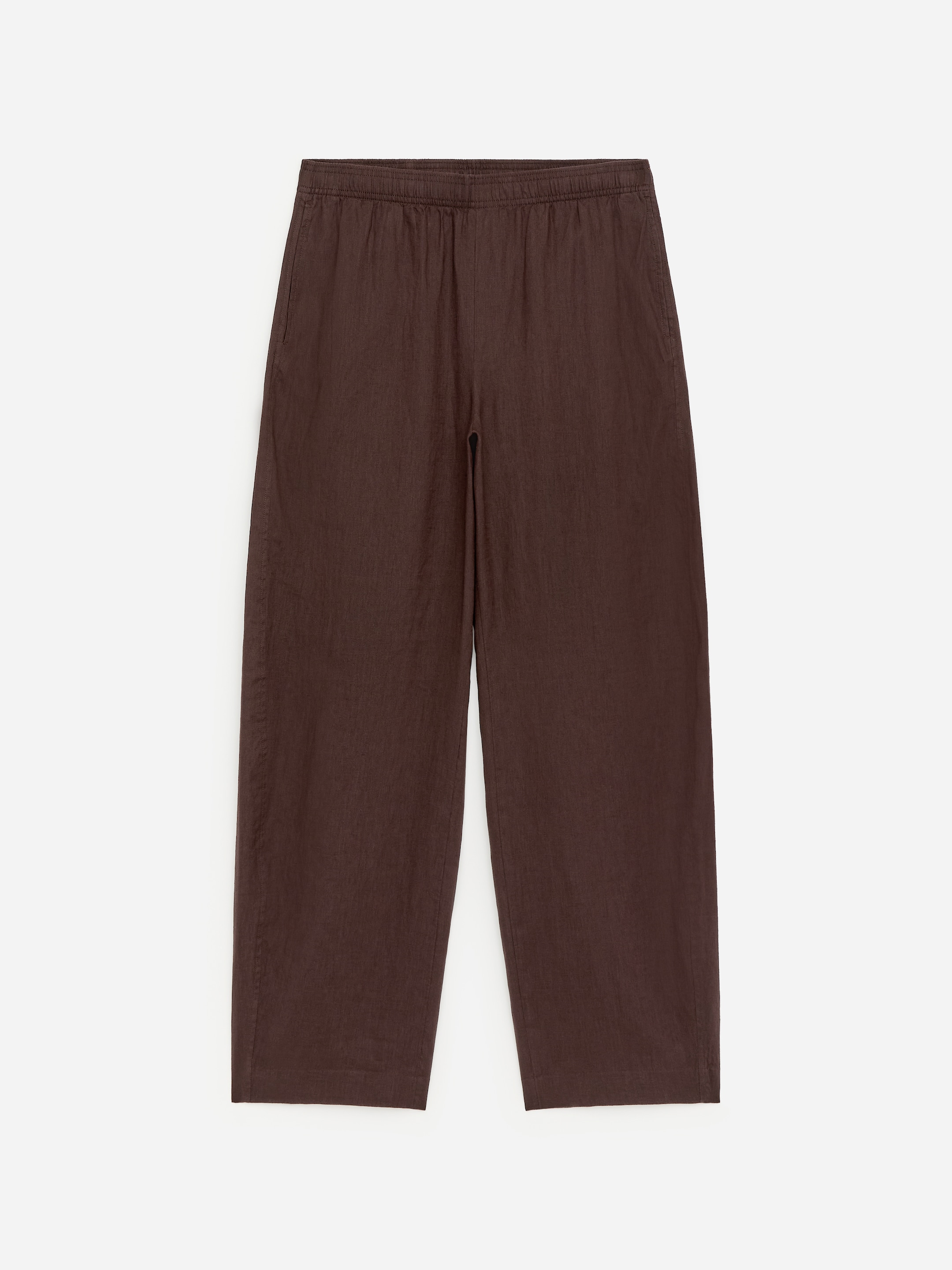 Barrel Linen Trousers &amp;ndash; Dark Brown &amp;ndash; Women &amp;ndash; Arket Gb