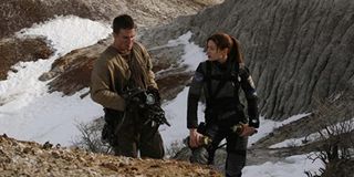 Stephen Amell and Gina Holden in Screamers: The Hunting