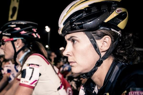 Steely concentration before the women's start.