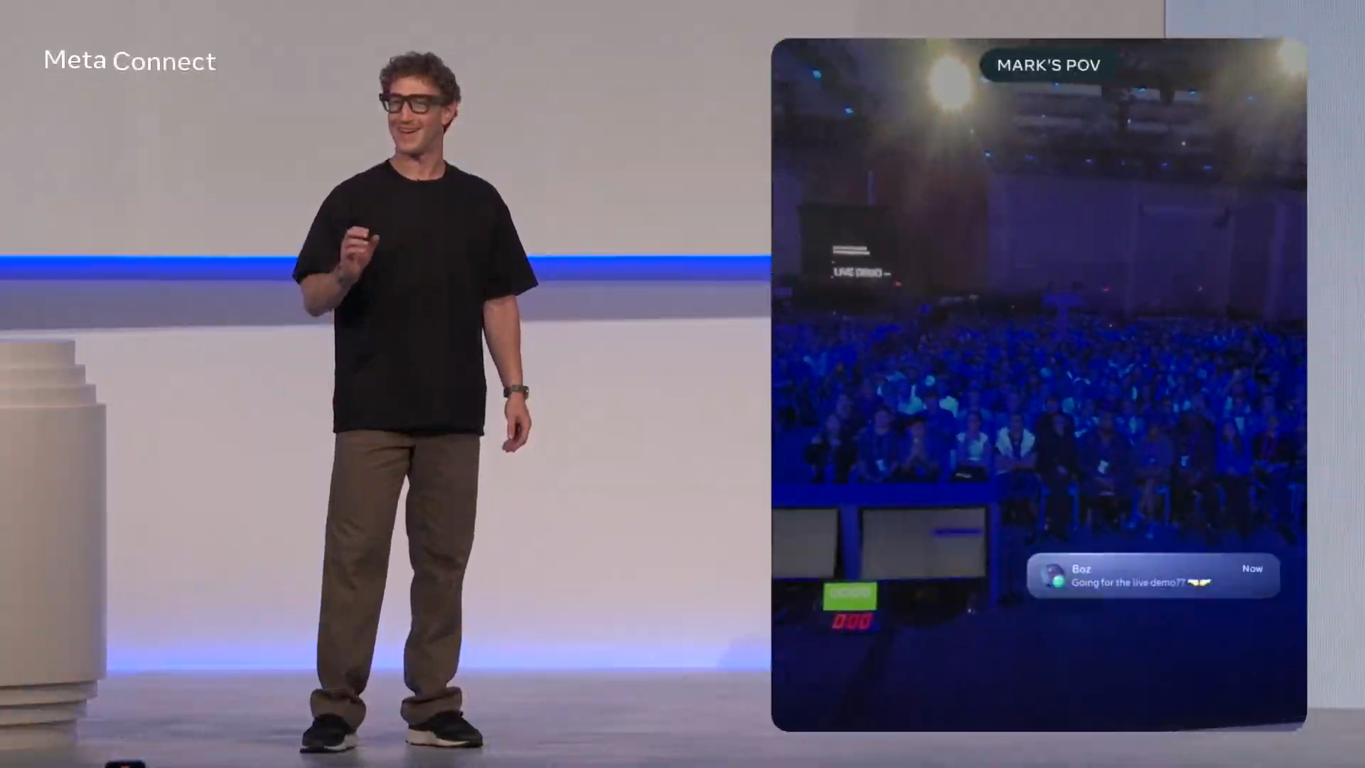 Meta RayBan Display with Zuckerberg&#039;s PoV