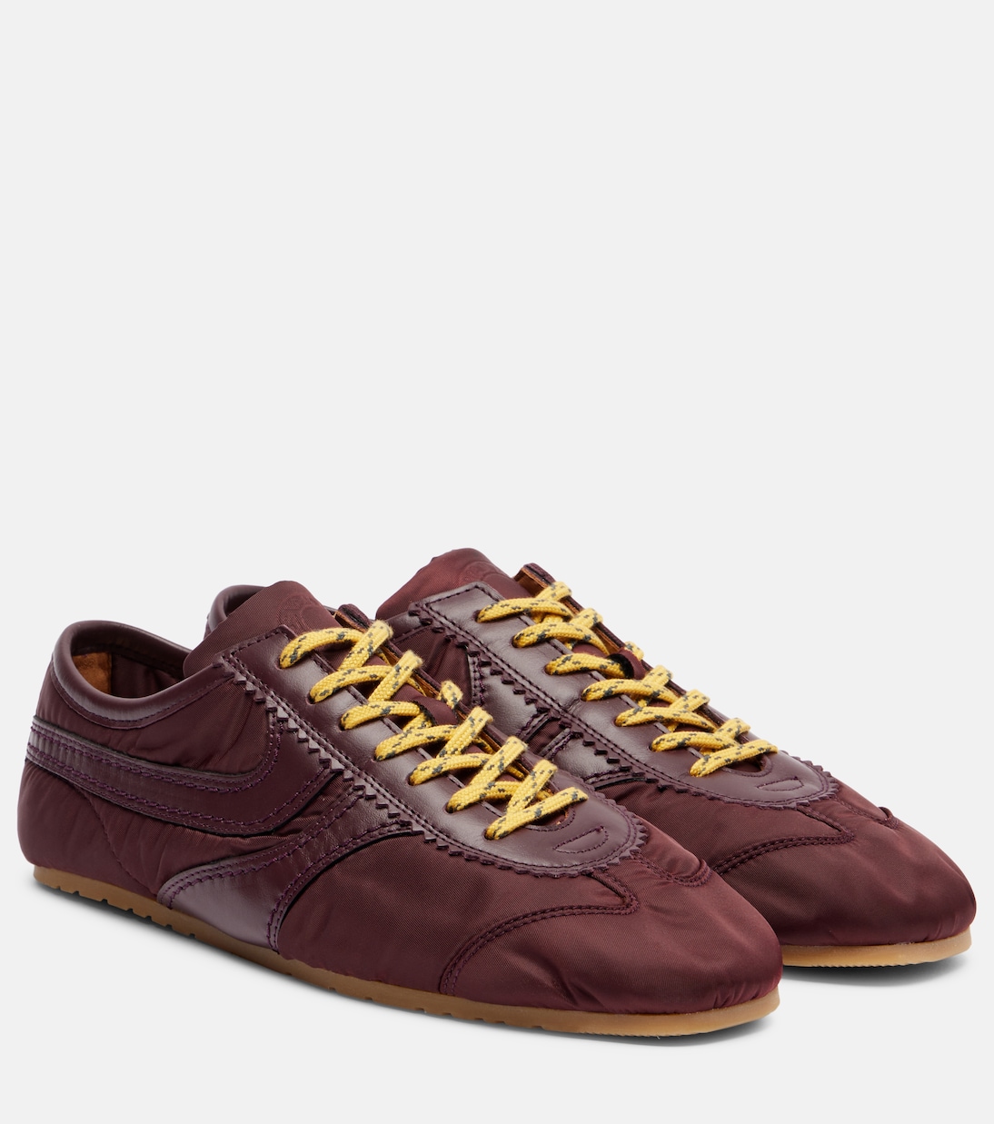 Leather-Trimmed Sneakers