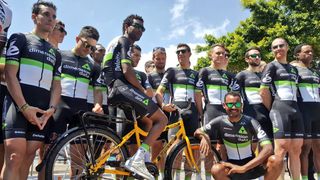 The Dimension Data riders show off their 2017 kit