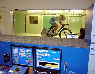 A view of Leipheimer from the control room. (n.b. the data has been diliberately pixelated)