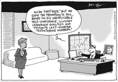 Editorial cartoon U.S. sexism workplace