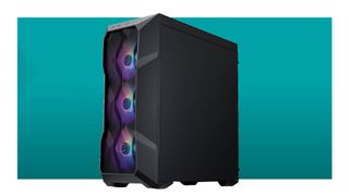 Cooler Master TD5 Pro gaming PC on blue background