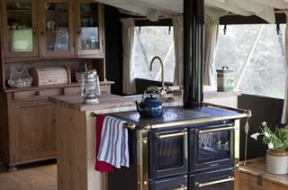 Glamping Mill Farm Wiltshire kitchen