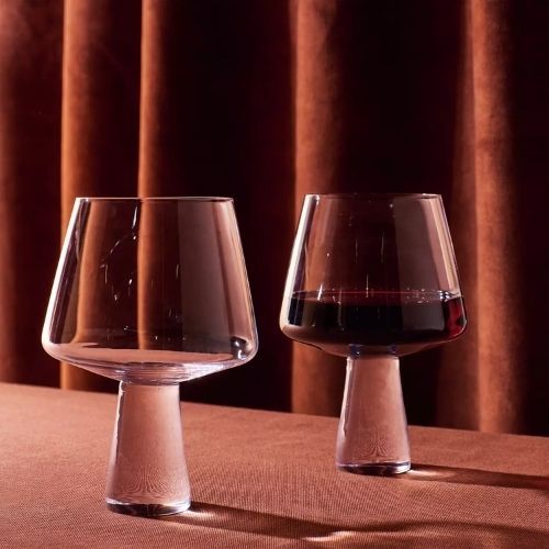 Block Stem Set of 4 Red Wine Glasses