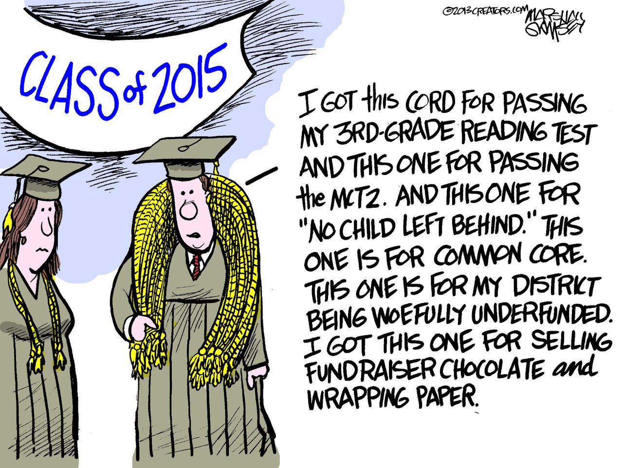 Editorial cartoon U.S. College Graduates