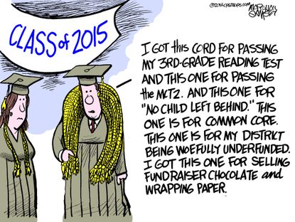 Editorial cartoon U.S. College Graduates