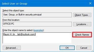 Windows 10 user and group settings